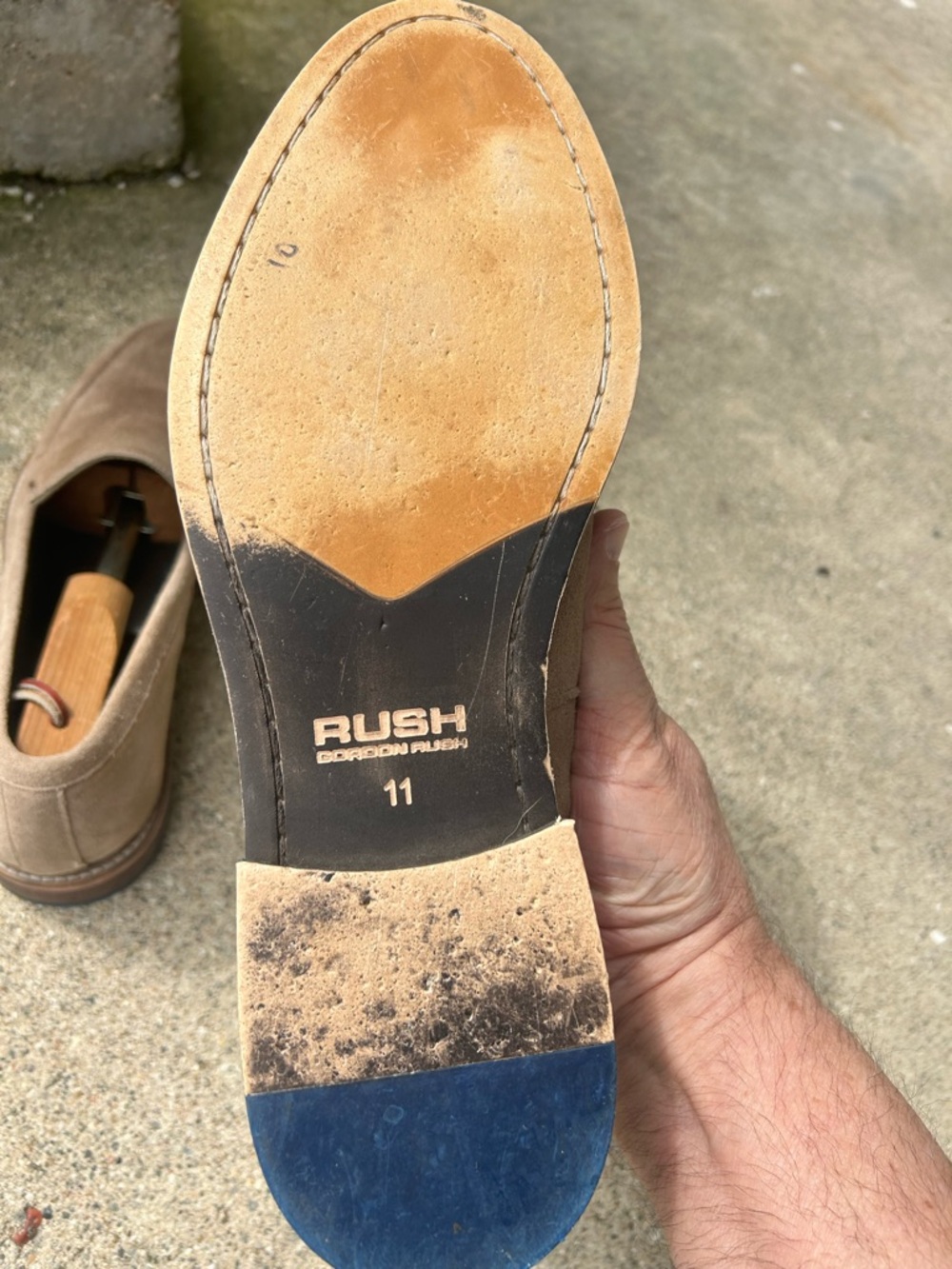 Gordon Rush Tan Suede Venetian Loafers - Picture 5 of 6